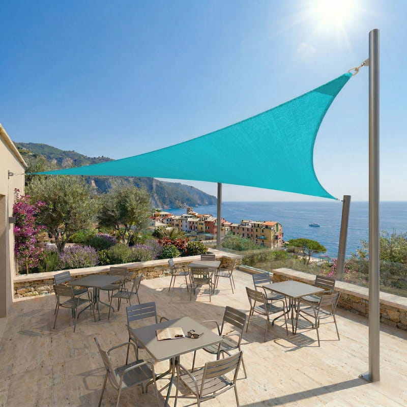 sonnensegel 3x4x5m Dreieckiges Türkises – Toile d'Ombrage Mounts:1 Intersport Bachler RE1216