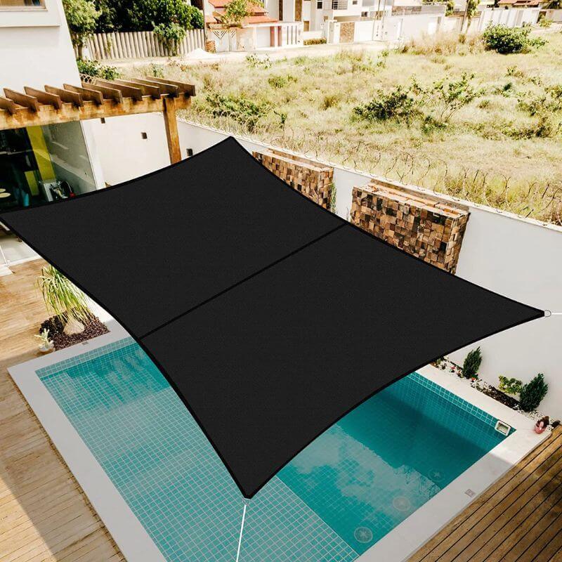 sonnensegel voile d'ombrage Sonnensegel Rechteckig Schwarzes