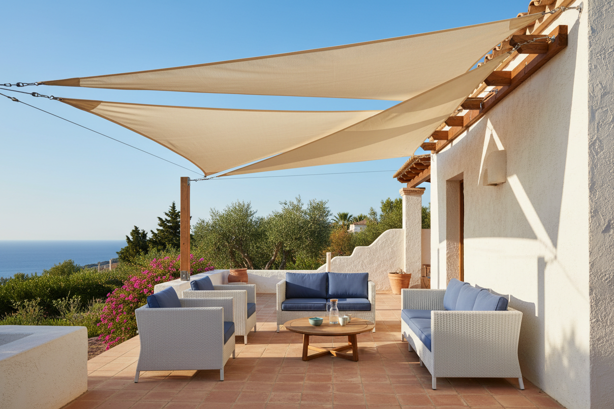 Comment Installer 2 Voiles d'Ombrage Triangulaires ?