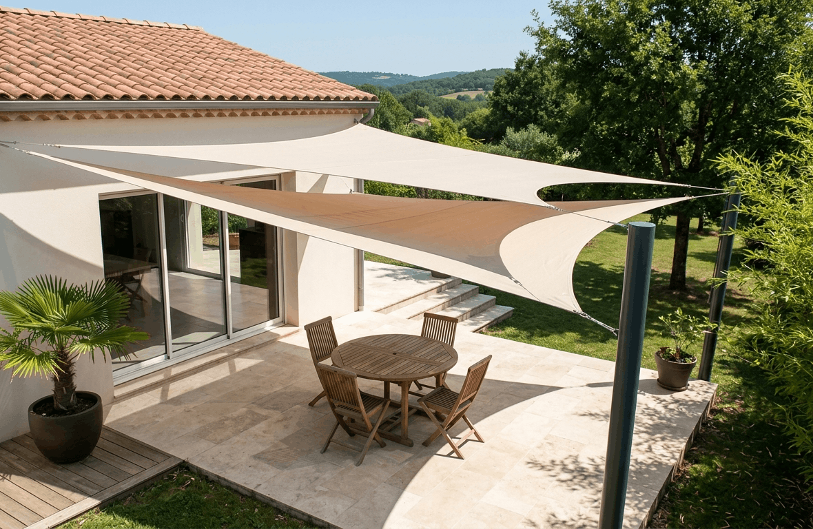 Comment mettre un voile d'ombrage sur une pergola ?
