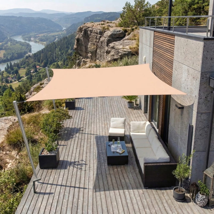 Sonnensegel Rechteckig Cremebeiger