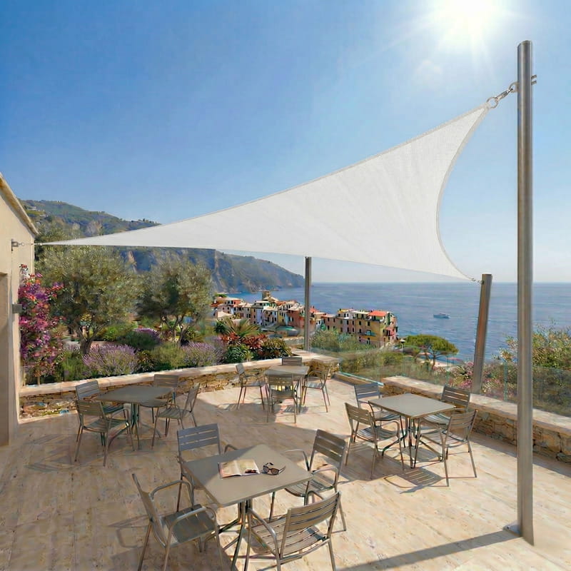 Toile d'ombrage Triangulaire Blanche