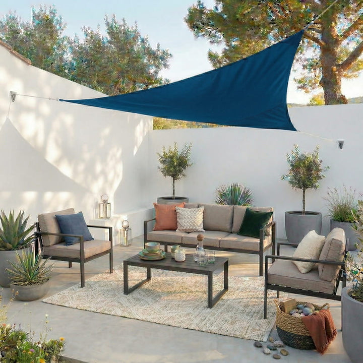 Toile d'ombrage Triangulaire Bleu