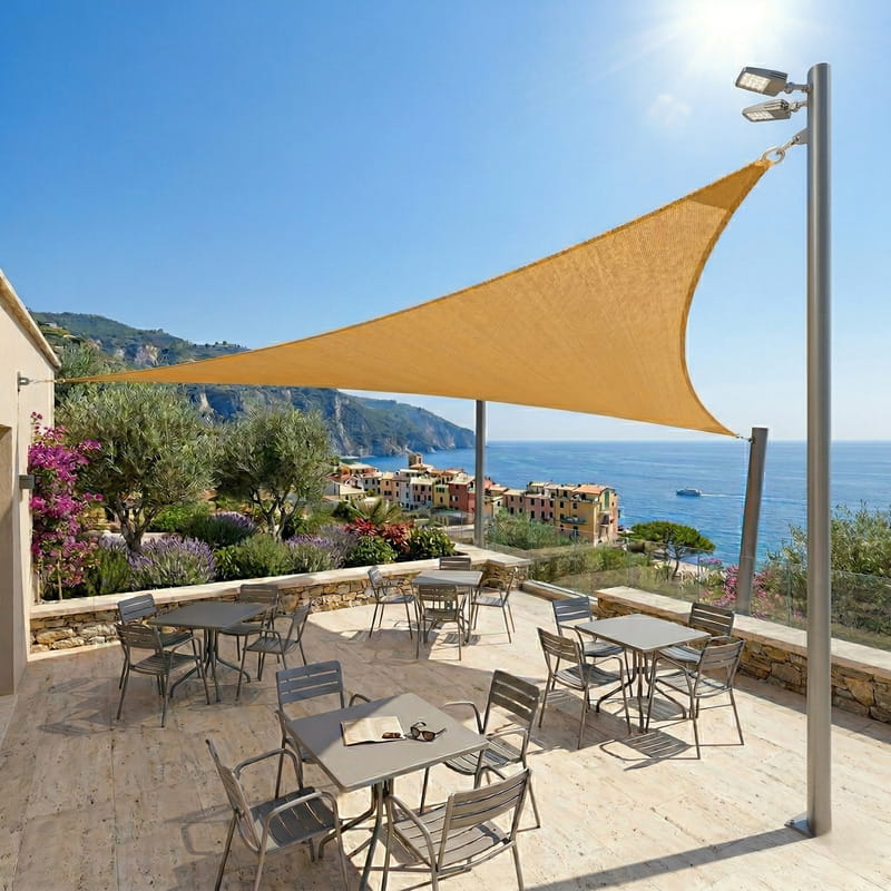 Toile d'ombrage Triangulaire Sable