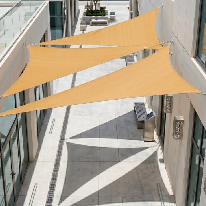 Toile d'ombrage Triangulaire Sable