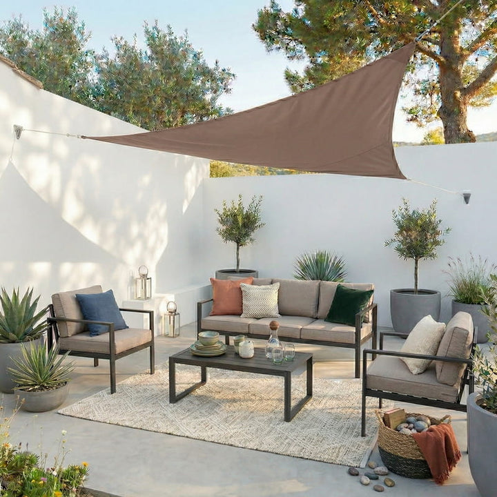 Sonnensegel Dreieckiges Taupefarbenes