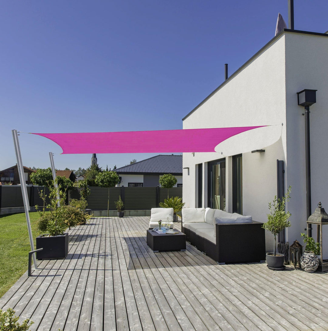 sonnensegel 2x5m Sonnensegel Rechteckig Magentafarbenes – Toile d'Ombrage