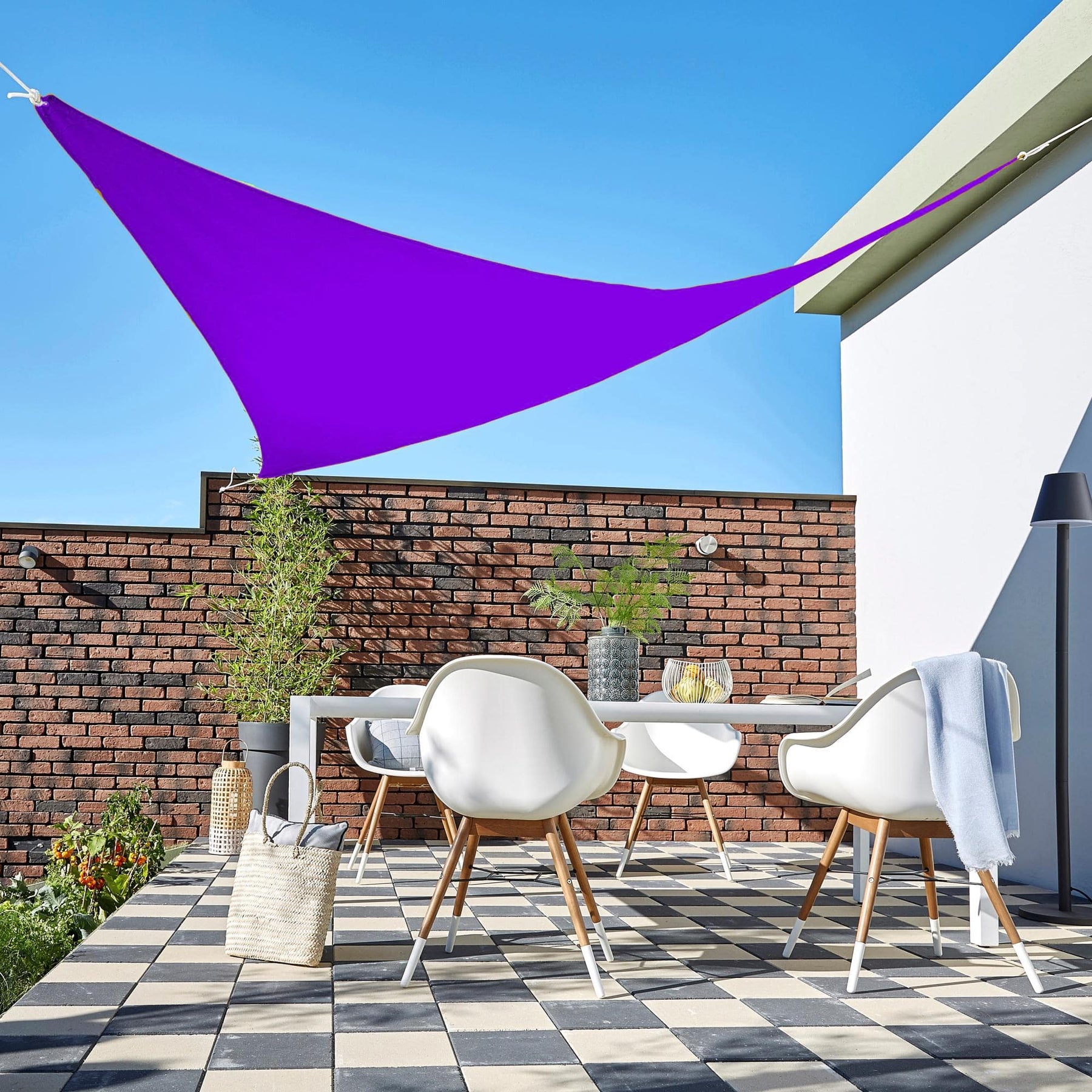 sonnensegel lila Sonnensegel Dreieckiges Lila – Toile d'Ombrage